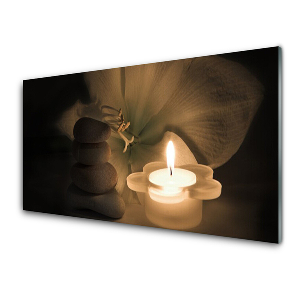 Obraz na akrylátovom skle Sviečka kamene umenie
