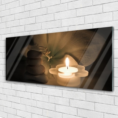 Obraz na akrylátovom skle Sviečka kamene umenie