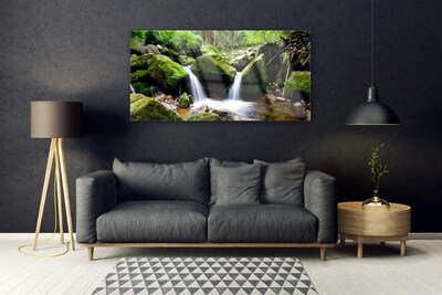 Obraz na akrylátovom skle Vodopád skaly príroda