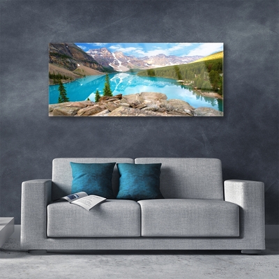 Obraz na akrylátovom skle Hory jazero príroda