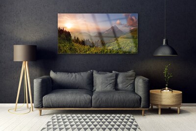 Obraz na akrylátovom skle Hora les príroda