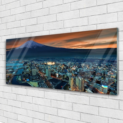 Obraz na akrylátovom skle Mesto hora dmy