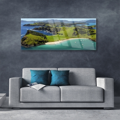 Obraz na akrylátovom skle More pláž les príroda
