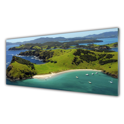 Obraz na akrylátovom skle More pláž les príroda