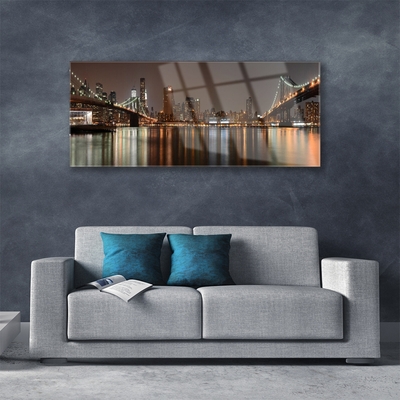 Obraz na akrylátovom skle Mesto mosty architektúra