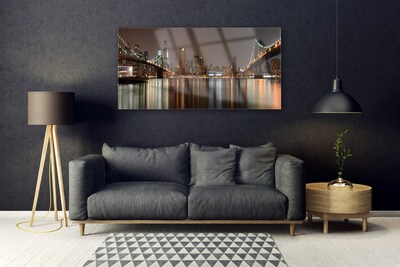 Obraz na akrylátovom skle Mesto mosty architektúra