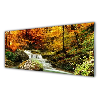 Obraz na akrylátovom skle Vodopád les príroda