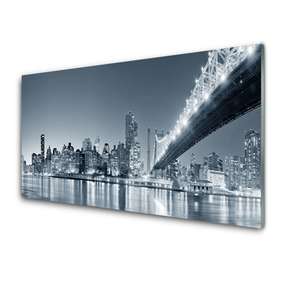 Obraz na akrylátovom skle Mesto most architektúra