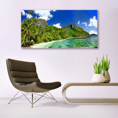 Obraz na akrylátovom skle Pláž hory príroda