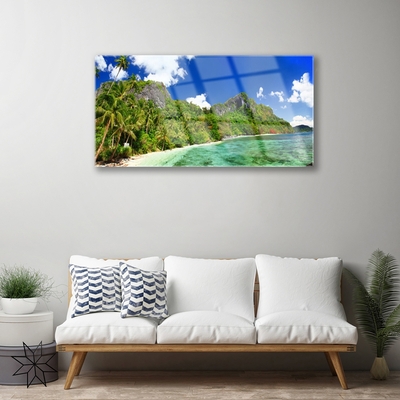 Obraz na akrylátovom skle Pláž hory príroda