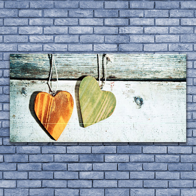 Obraz na akrylátovom skle Srdce drevo umenie