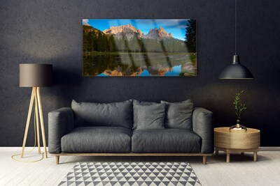 Obraz na akrylátovom skle Les jazero príroda