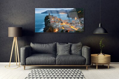 Obraz plexi More mesto hory krajina