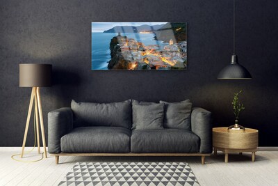 Obraz plexi More mesto hory krajina