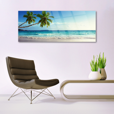 Obraz plexi More pláž palma krajina
