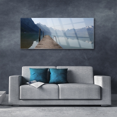 Obraz plexi Mólo jazero hory príroda