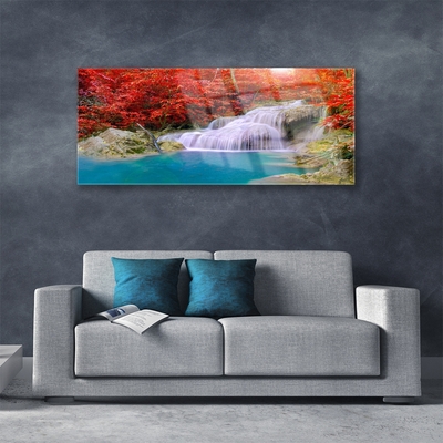 Obraz plexi Jesenné vodopád les