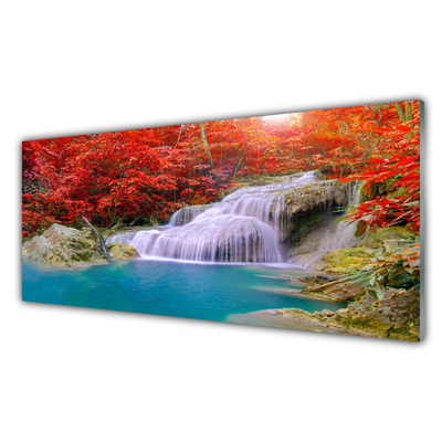 Obraz plexi Jesenné vodopád les