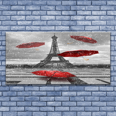 Obraz plexi Eiffelova veža paríž dáždnik