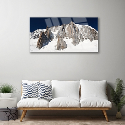 Obraz plexi Zsněžené horské vrcholy