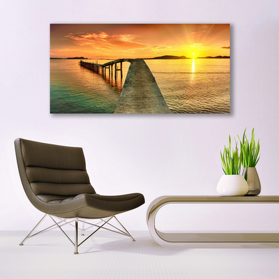 Obraz plexi More slnko most krajina