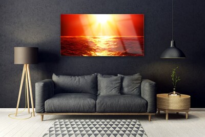 Obraz plexi Západ slnka more vlna