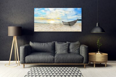 Obraz plexi Szklane loďku plaża morze