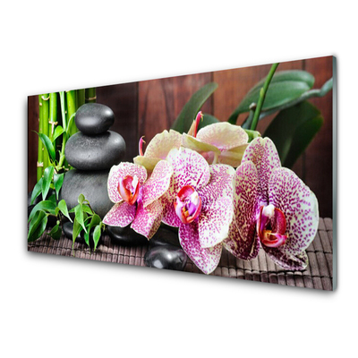 Obraz plexi Bambus kamene zen kvety