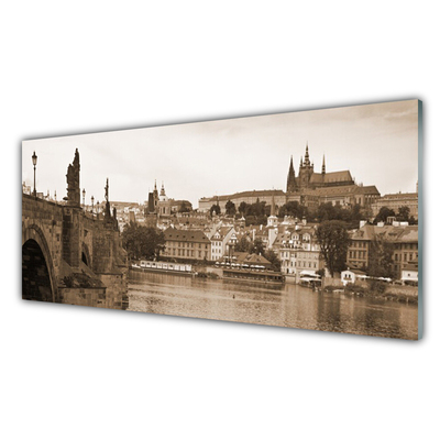 Nástenný panel  Praha most krajina