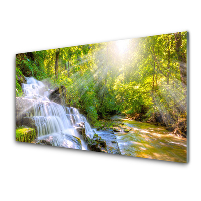 Nástenný panel  Vodopád les príroda