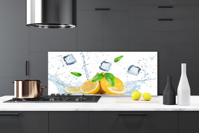 Nástenný panel  Citrón kostka ľadu kuchyňa