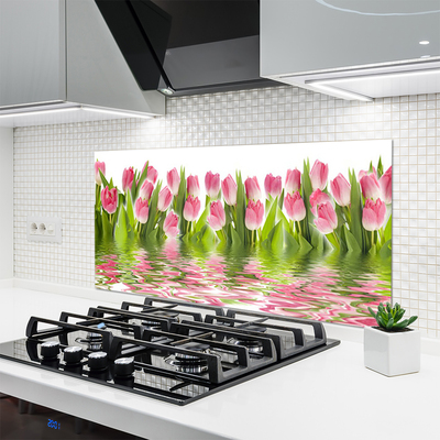Sklenený obklad Do kuchyne Tulipány rastlina príroda