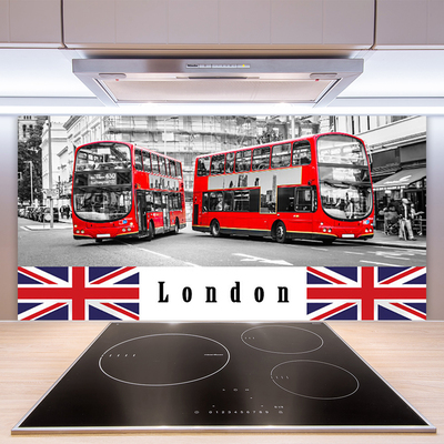 Sklenený obklad Do kuchyne Londýn autobus umenie
