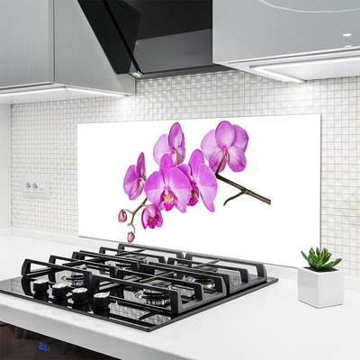 Sklenený obklad Do kuchyne Vstavač orchidea kvety