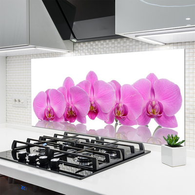Sklenený obklad Do kuchyne Ružová orchidea kvety