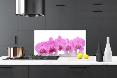 Sklenený obklad Do kuchyne Ružová orchidea kvety