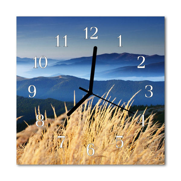 Sklenené hodiny štvorcové Hory trávy