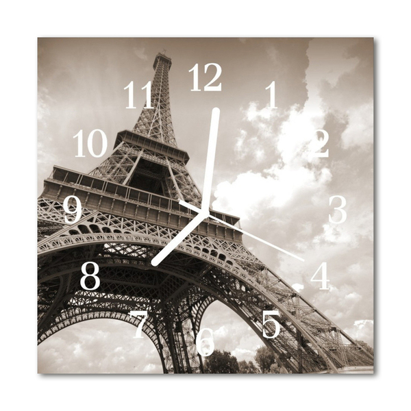 Nástenné sklenené hodiny Paríž