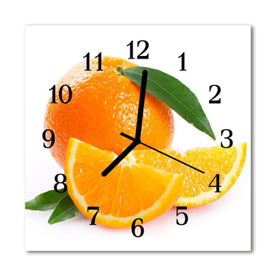 Nástenné sklenené hodiny Pomaranče