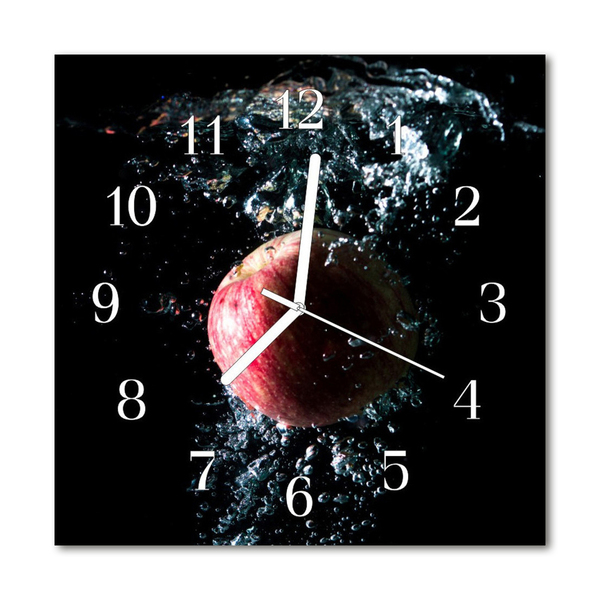 Nástenné sklenené hodiny Jablko