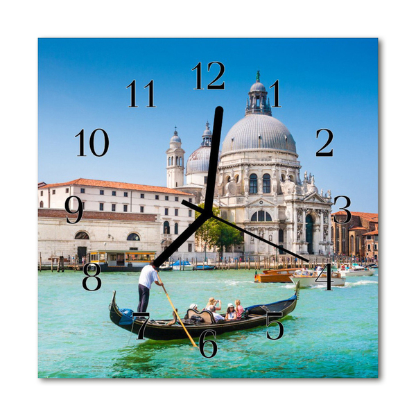 Nástenné sklenené hodiny Benátky