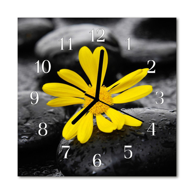 Nástenné sklenené hodiny Kvetina