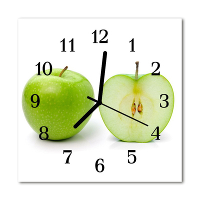 Nástenné sklenené hodiny Jablko