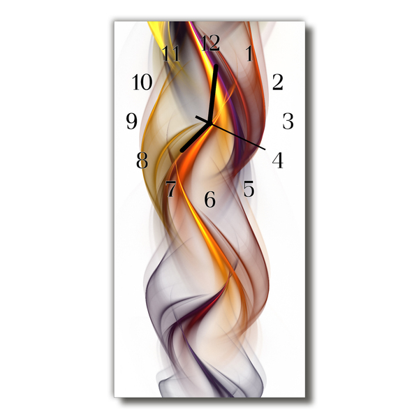 Sklenené hodiny vertikálne Umenie farebné abstrakcie