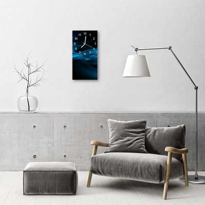 Sklenené hodiny vertikálne Umenie abstrakcie modrá