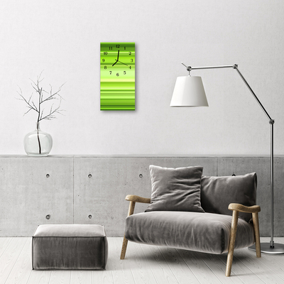 Sklenené hodiny vertikálne Umelecký vzor graficky zelený