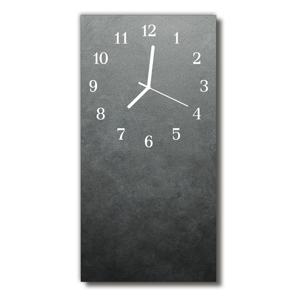 Sklenené hodiny vertikálne Mramorová stena šedá
