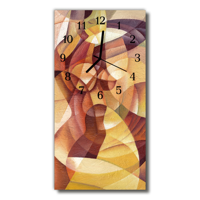 Sklenené hodiny vertikálne Umenie abstrakcia farebné čiary