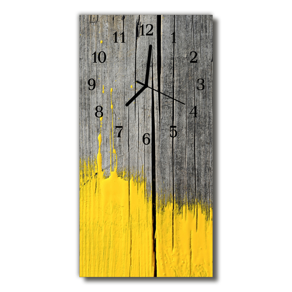 Sklenené hodiny vertikálne Žltá farba žltá