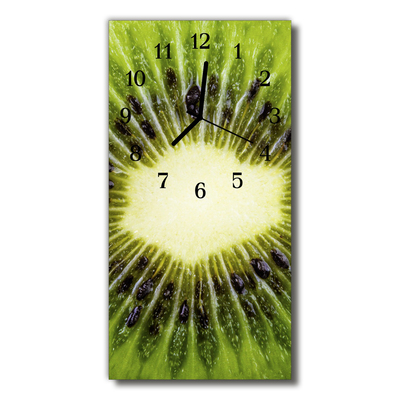 Sklenené hodiny vertikálne Zelené ovocné kuchyne